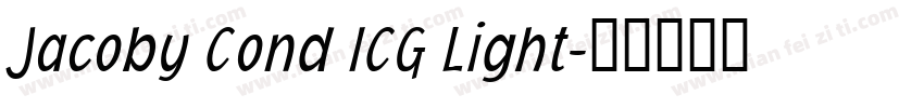 Jacoby Cond ICG Light字体转换
